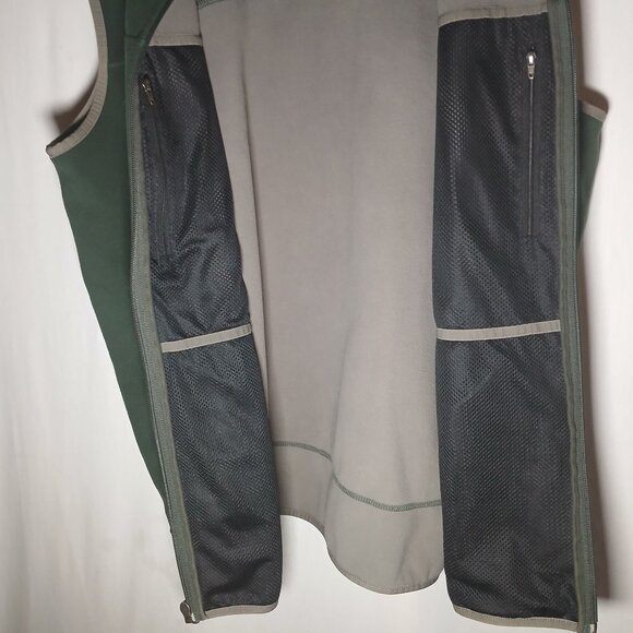 L.L. Bean Mens Fleece Full-Zip Vest Size Large Lightweight Outdoor Layer Green/G - Picture 16 of 16